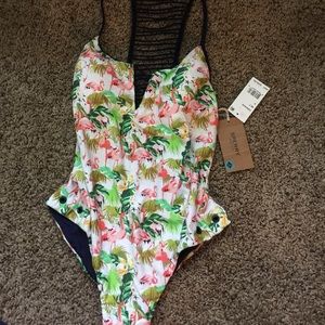SPEERY flamingo one piece NWT