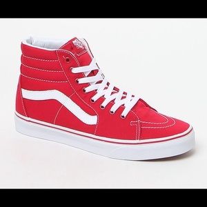 Vans Canvas Sk8-Hi Red Shoes