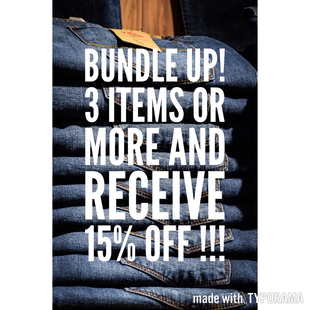 Bundles of 3 items or more