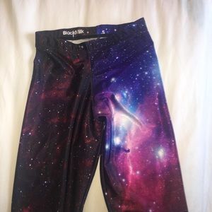 BlackMilk purple galaxy leggings