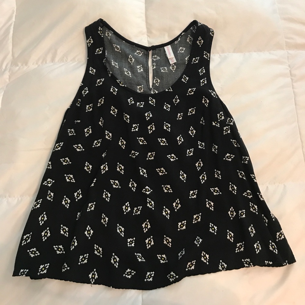 Black and White Open Back Tank