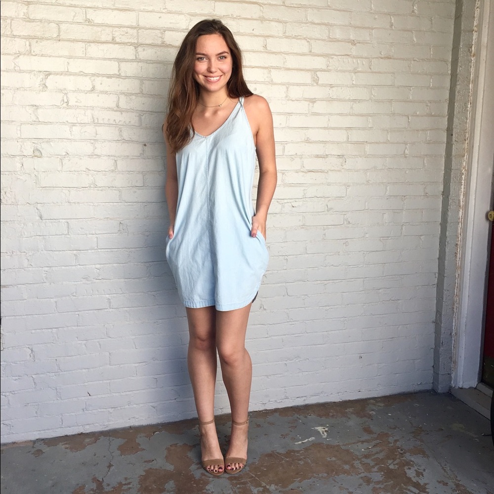 Chambray Sleeveless Dress!