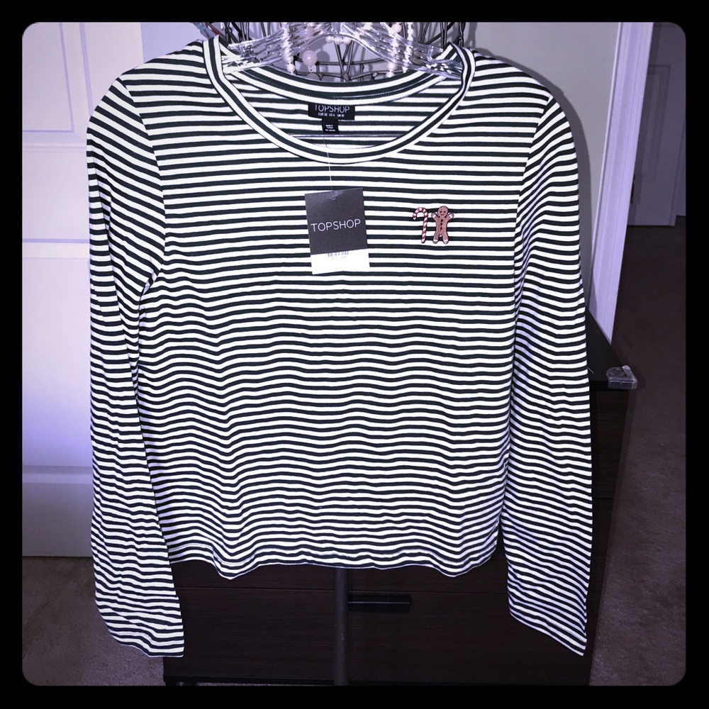 New Topshop gingerbread man Christmas tee