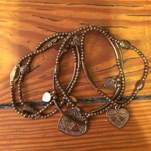 Gold Brighton bangles