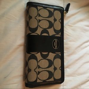Large black Coach wallet