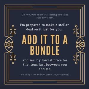 🛍Pick 1 Item, Click "Add to Bundle", Get An Offer