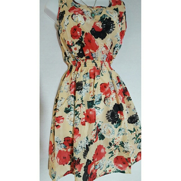 Floral Sleeveless Printed Dress Many Sizes NWOT - Picture 3 of 7