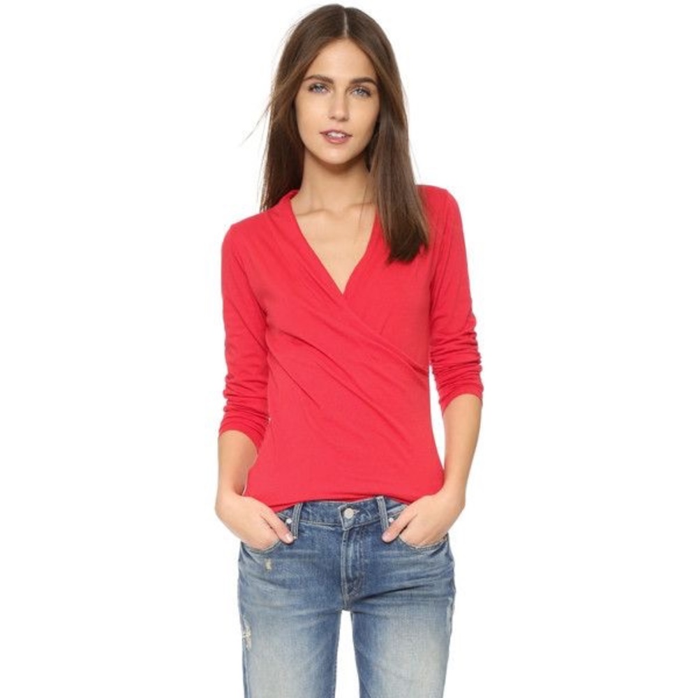 Velvet Coral Criss Cross Top Anthropologie