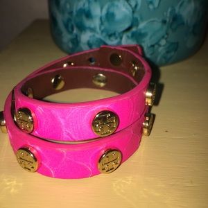 Tory Burch logo wrap bracelet