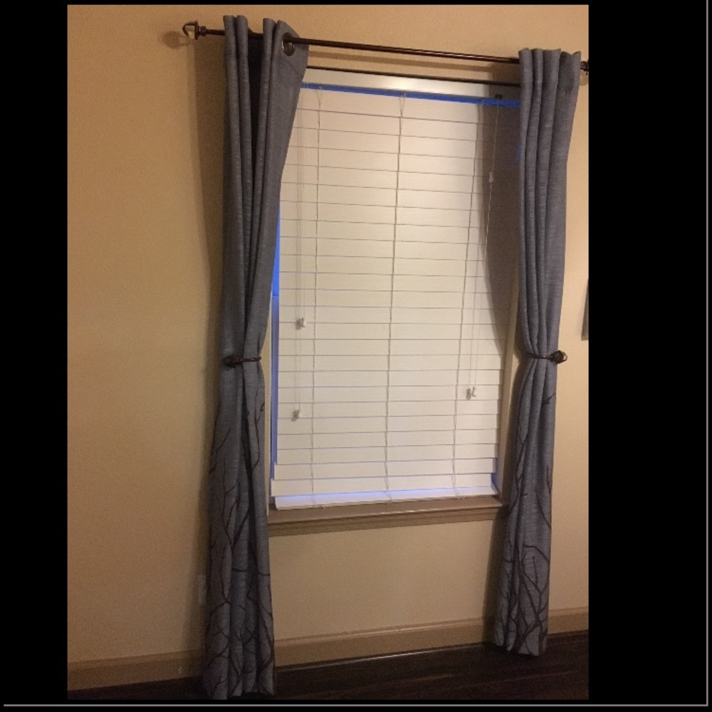 Light Blue Curtains 52"X84" each, excellent cond.