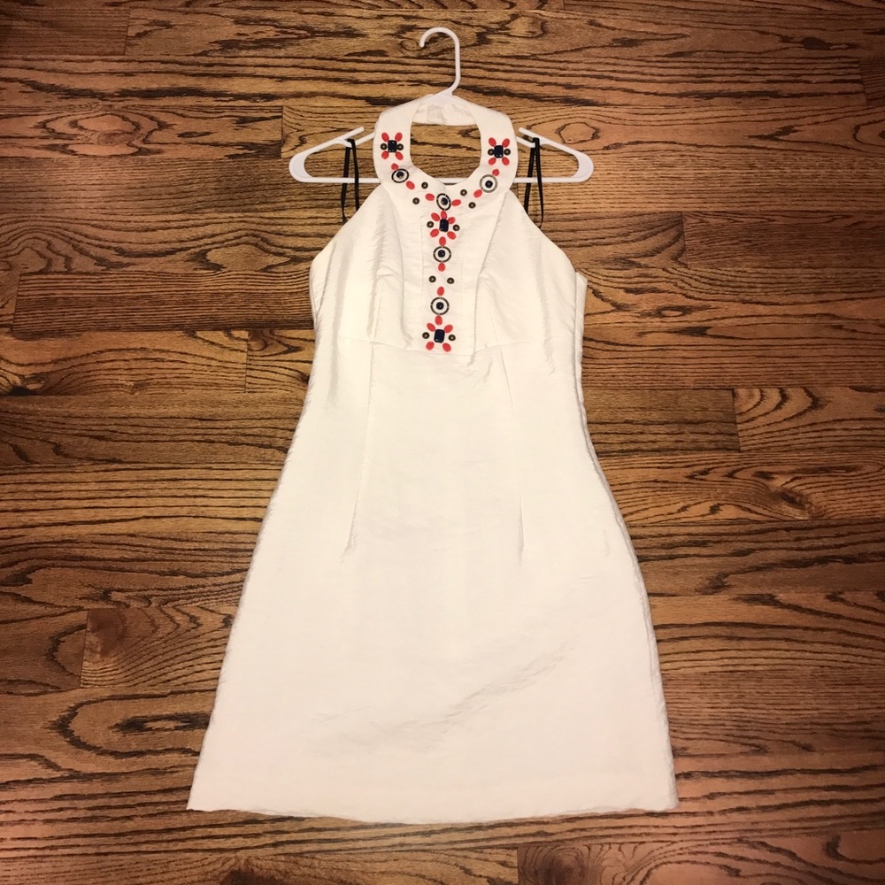 Laundry Women's Sz: 4 White Mini Dress w/ beading