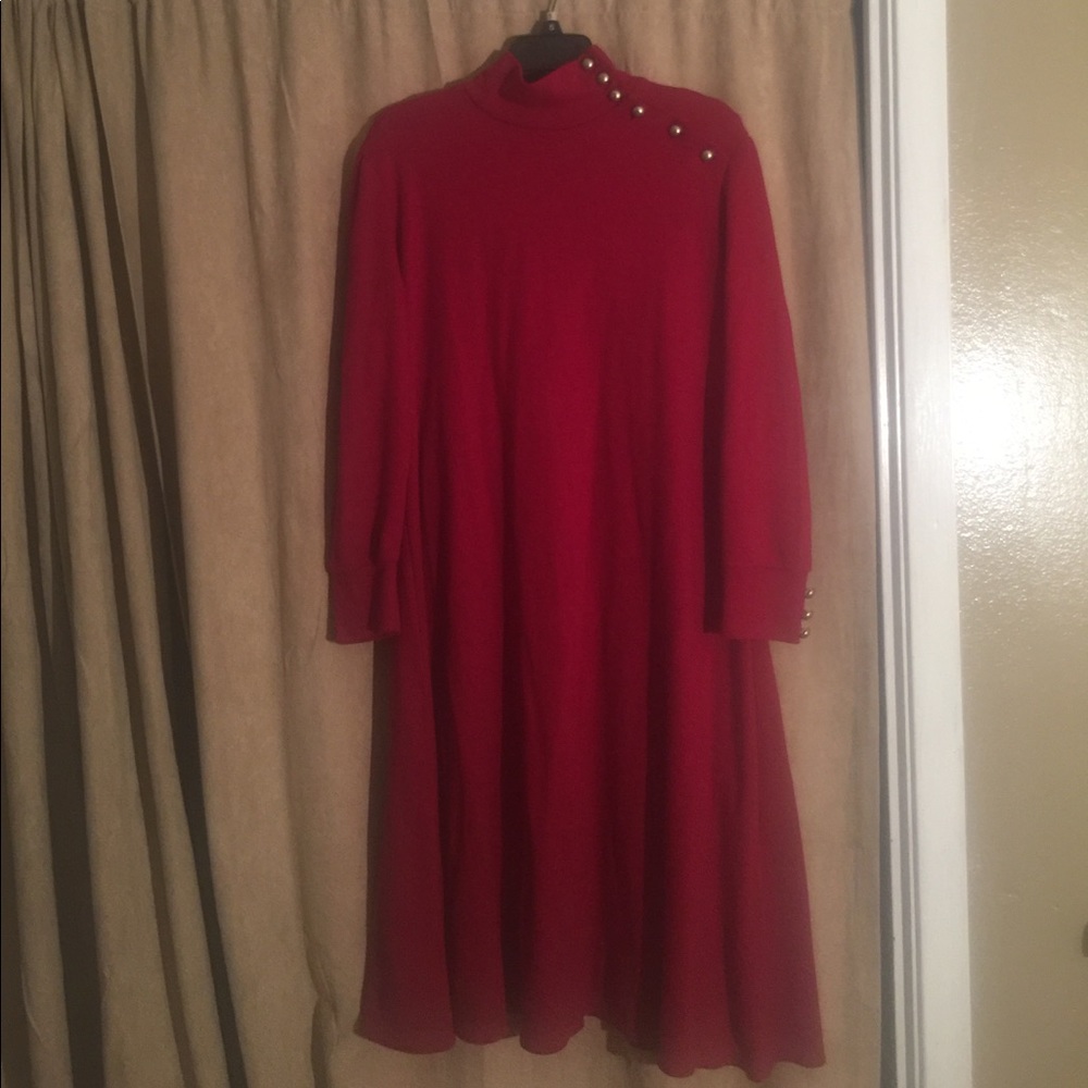 Red Long Sleeve Dress by Dress Barn Size 14/16