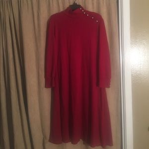 Red Long Sleeve Dress by Dress Barn Size 14/16