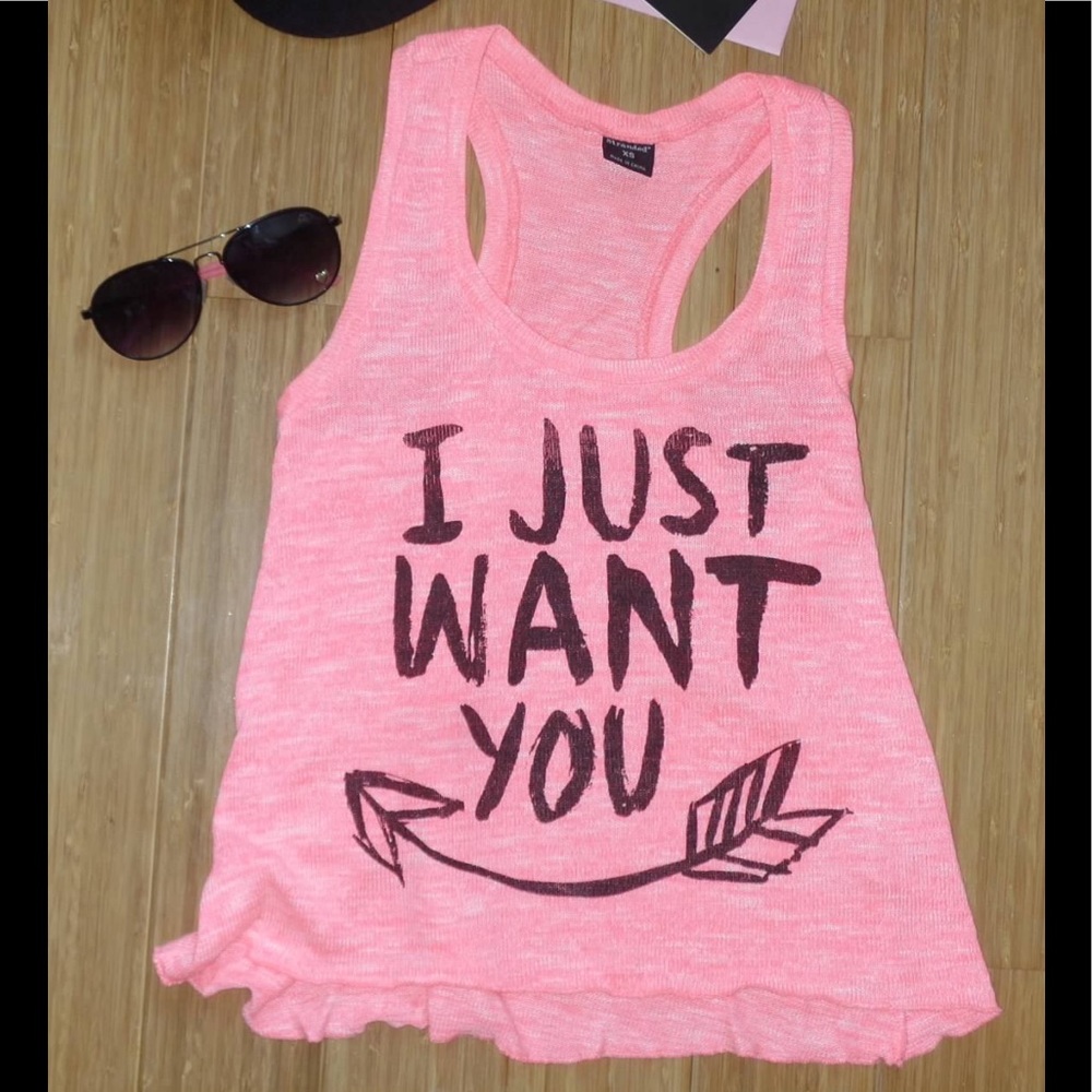 Hot Pick Marled Knitted Graphic Cropped Tank
