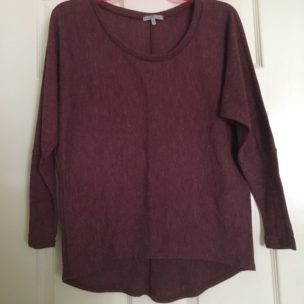 Burgundy long sleeve shirt