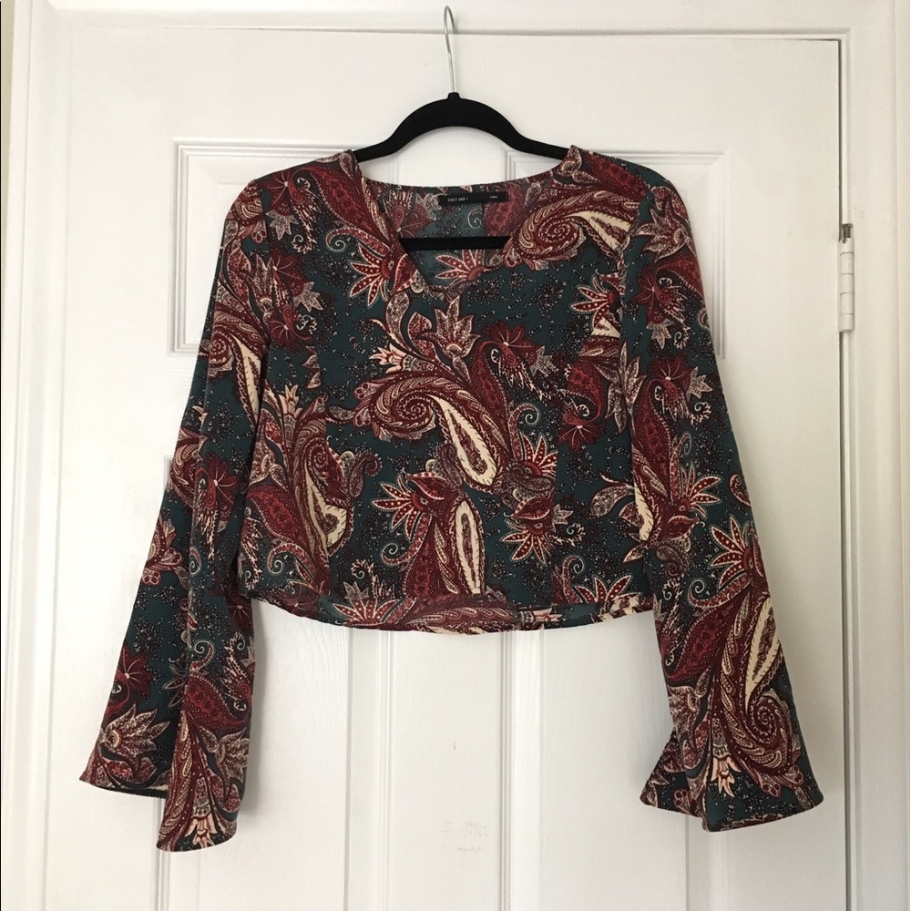Paisley Bell Sleeve Top