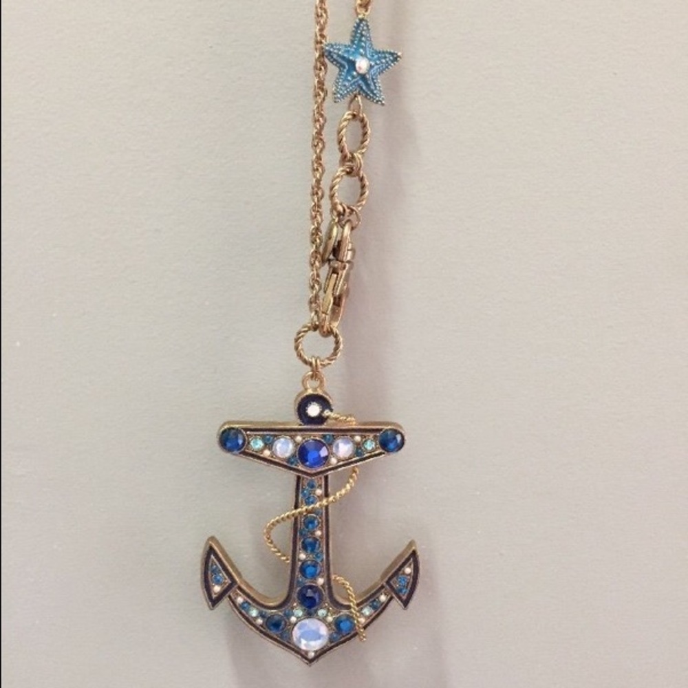 Betsey Johnson Under the Sea Anchor Necklace