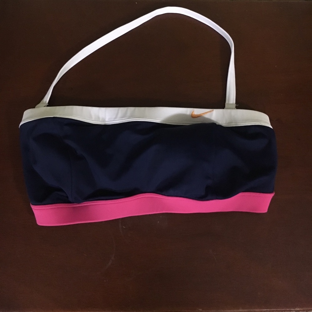 Nike halter top with removable strap swim top