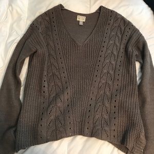 Gray Cropped Sweater