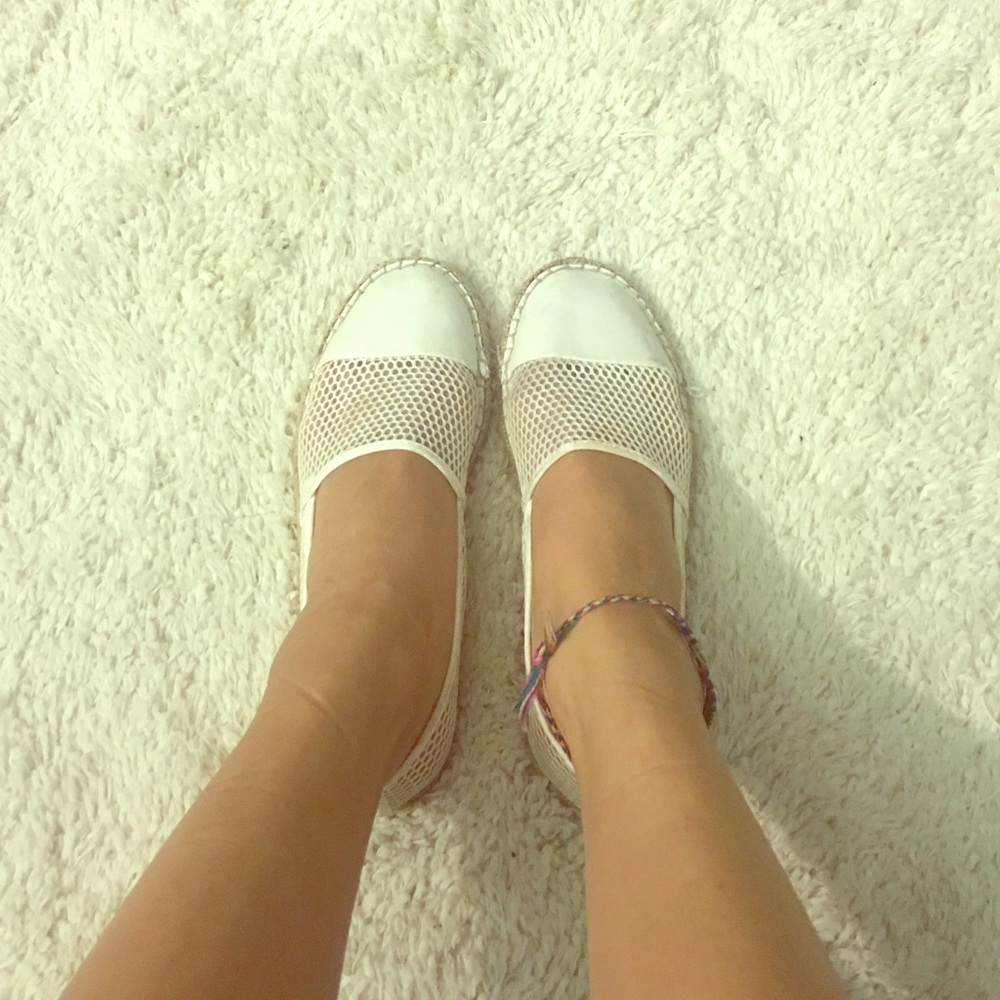 White Sam Edelman flats