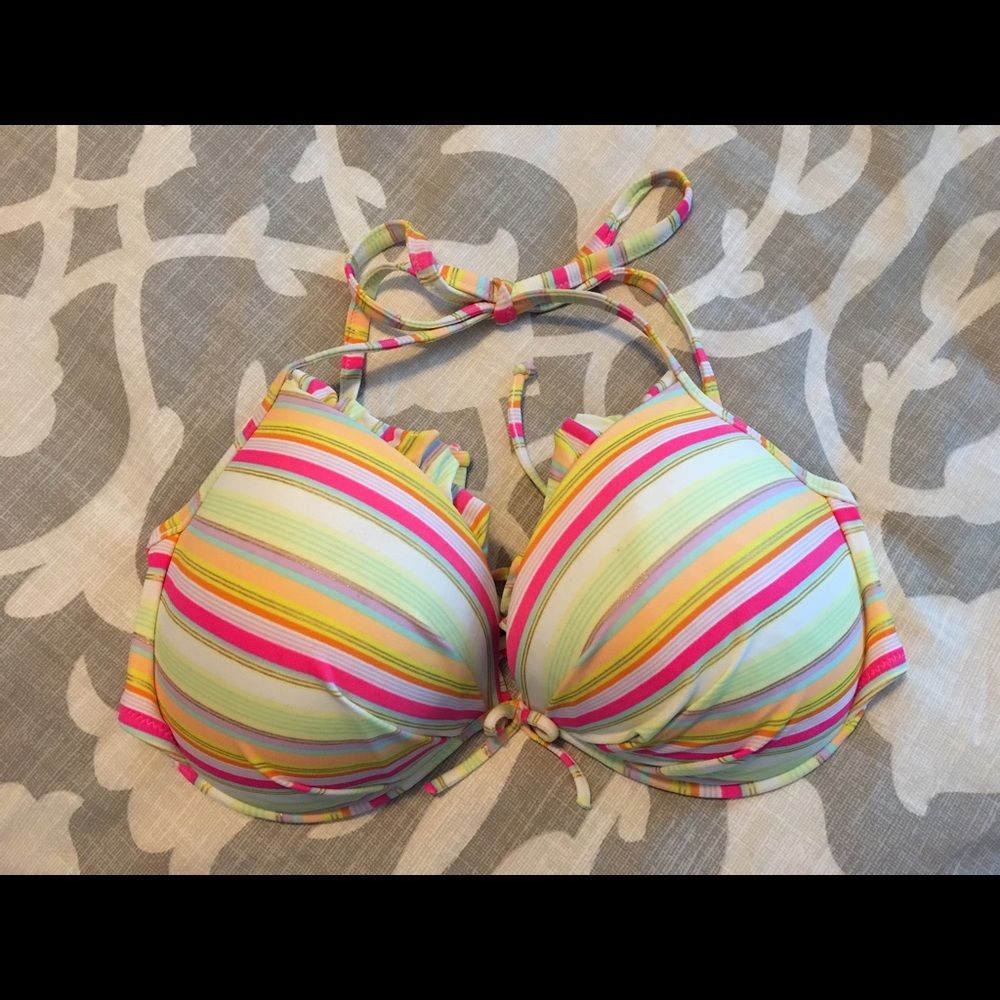 Victoria's Secret padded, push up bra swim top
