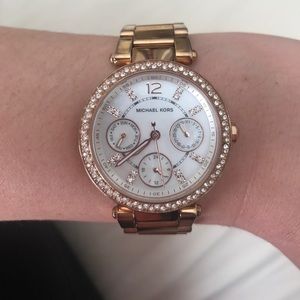 Parker Pavé Rose Gold-Tone and Acetate Watch