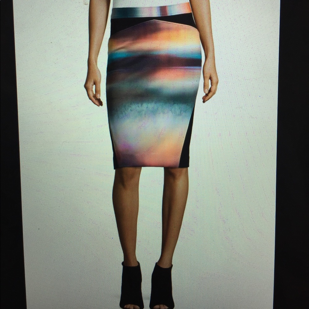 Nicole Miller Artellier Dreamscape Pencil Skirt