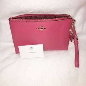 Authentic Coach Wristlet (coral in color) NWT
