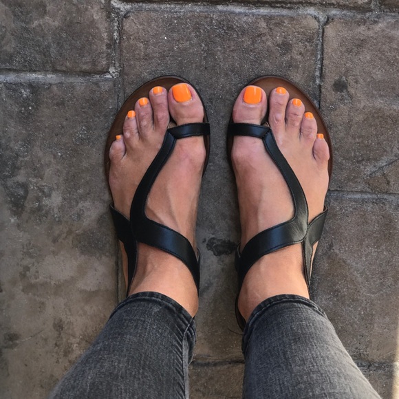 J Slides X Free People Distressed Leather Sandal - Picture 4 of 8