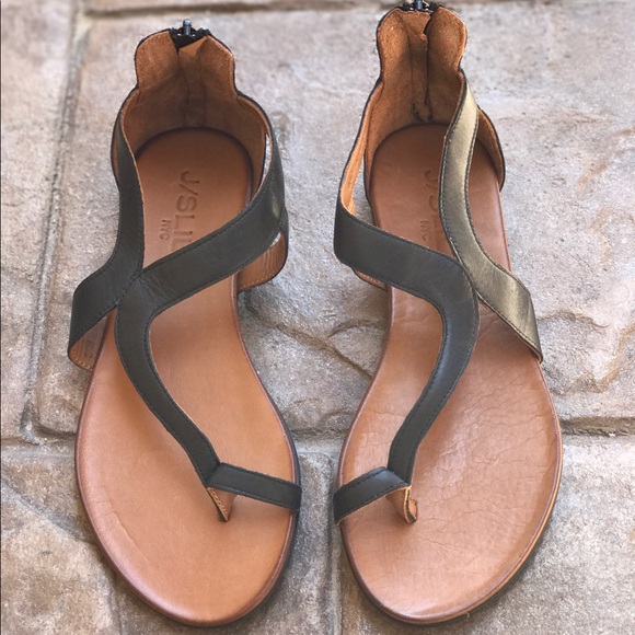 J Slides X Free People Distressed Leather Sandal - Picture 3 of 8