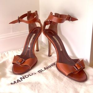 Manolo Blahnik ankle strap high heels