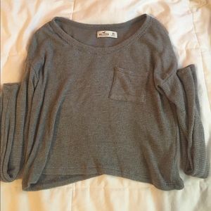 Sweater long sleeve crop top