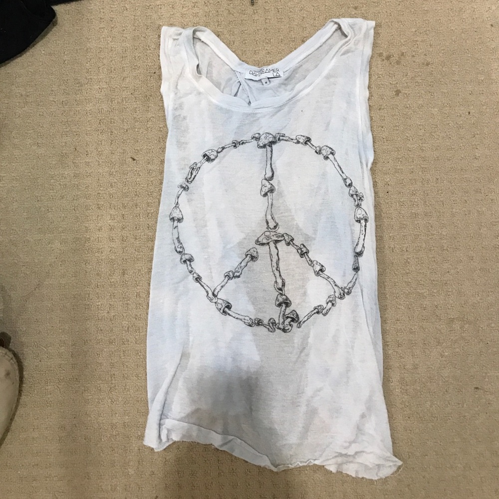 Peace sign muscle tank