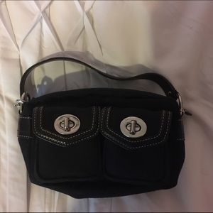 Small black coach purse