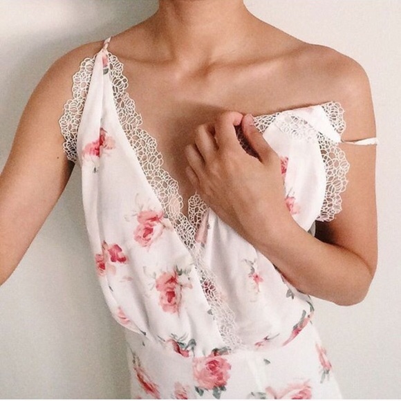 NWOT COTTON CANDY LA BOHO FLORAL LACE MAXI DRESS S - Picture 9 of 16
