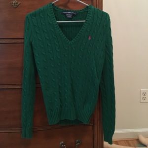 Ralph Lauren cable knit sweater, lightly worn