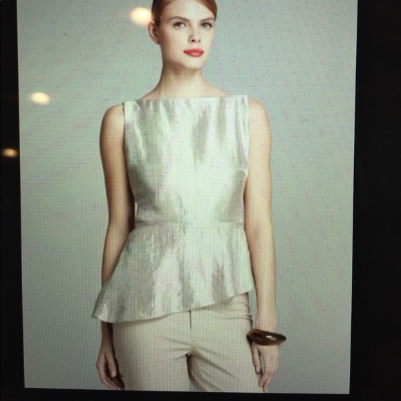 T Tahari Anidora Metallic with Neon accent blouse - Picture 1 of 4