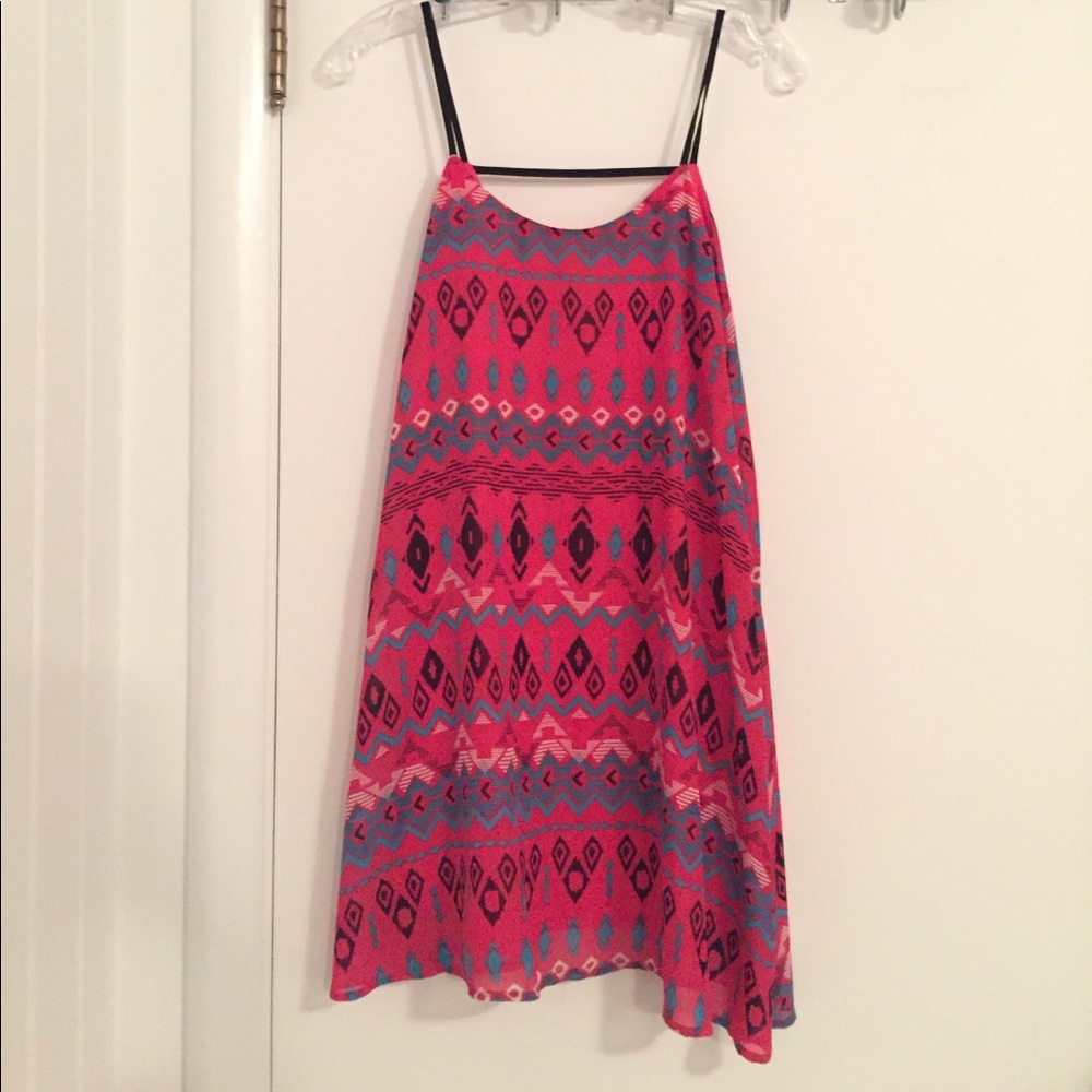 Strappy back shift dress
