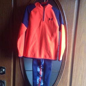 UA sweatpants/3/4 zip shirt