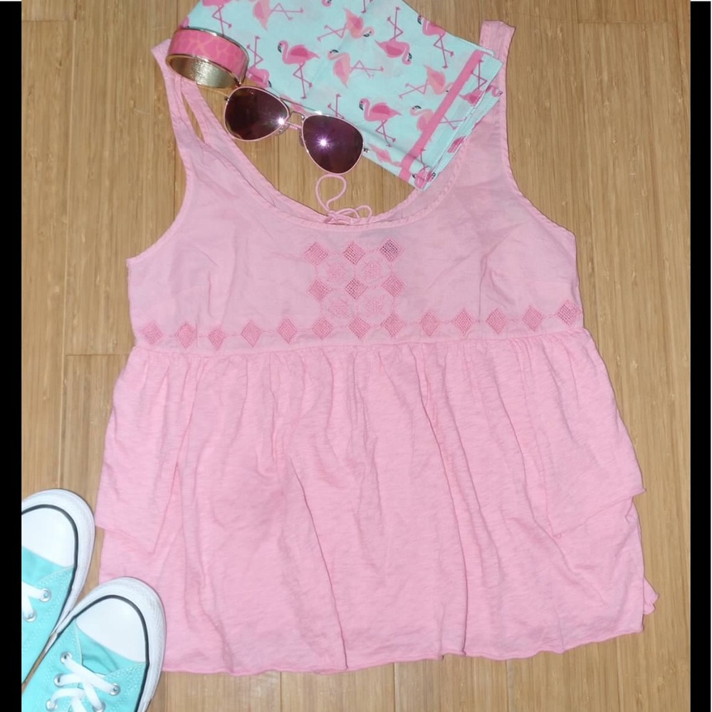 American Eagle AE Pink Babydoll Tank Top