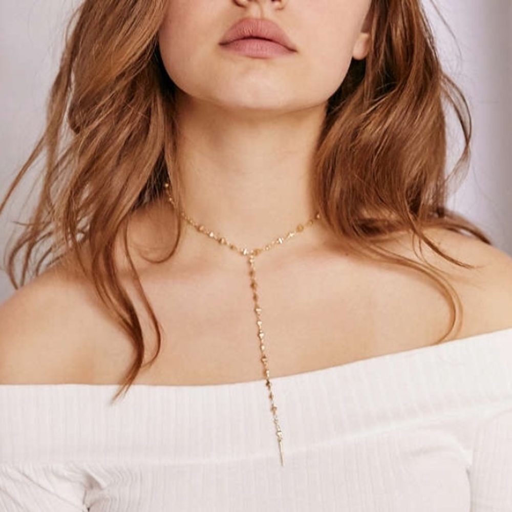 Gold/Bronze Lariat necklace