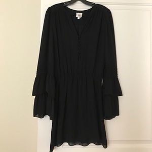 Parker Black Chiffon Mini Dress