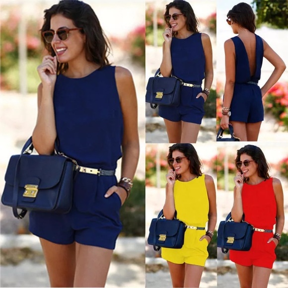Other - Sexy clubwear romper jumpsuit Royal blue new M
