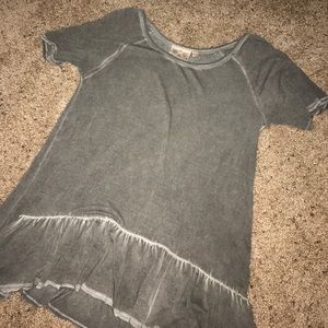 grey peplum tee