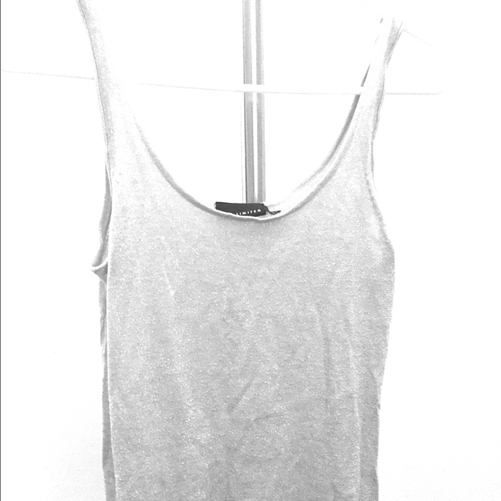Sparkly gray tank top