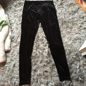 H&M Crushed Velvet Black Leggings