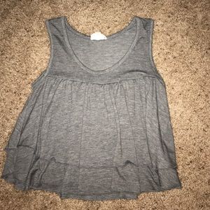 LA hearts grey crop top