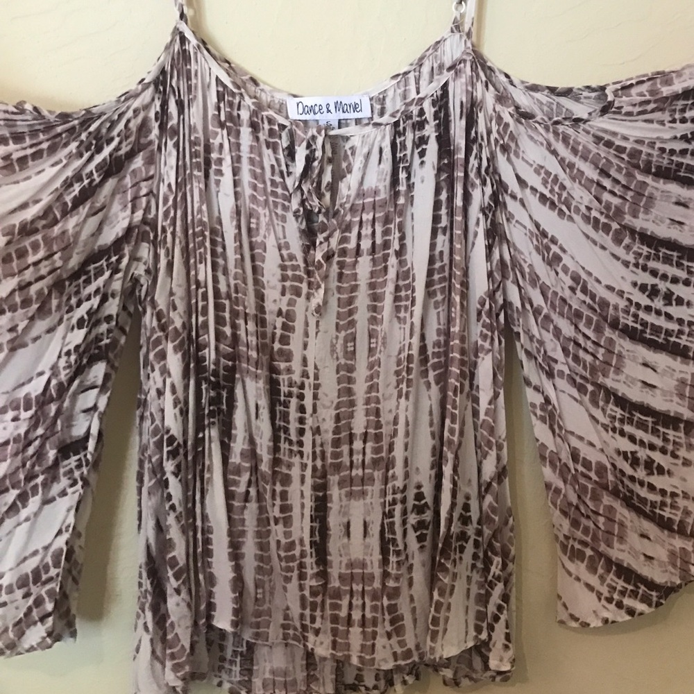 Tie-Dye Cold Shoulder Blouse from Boutique!