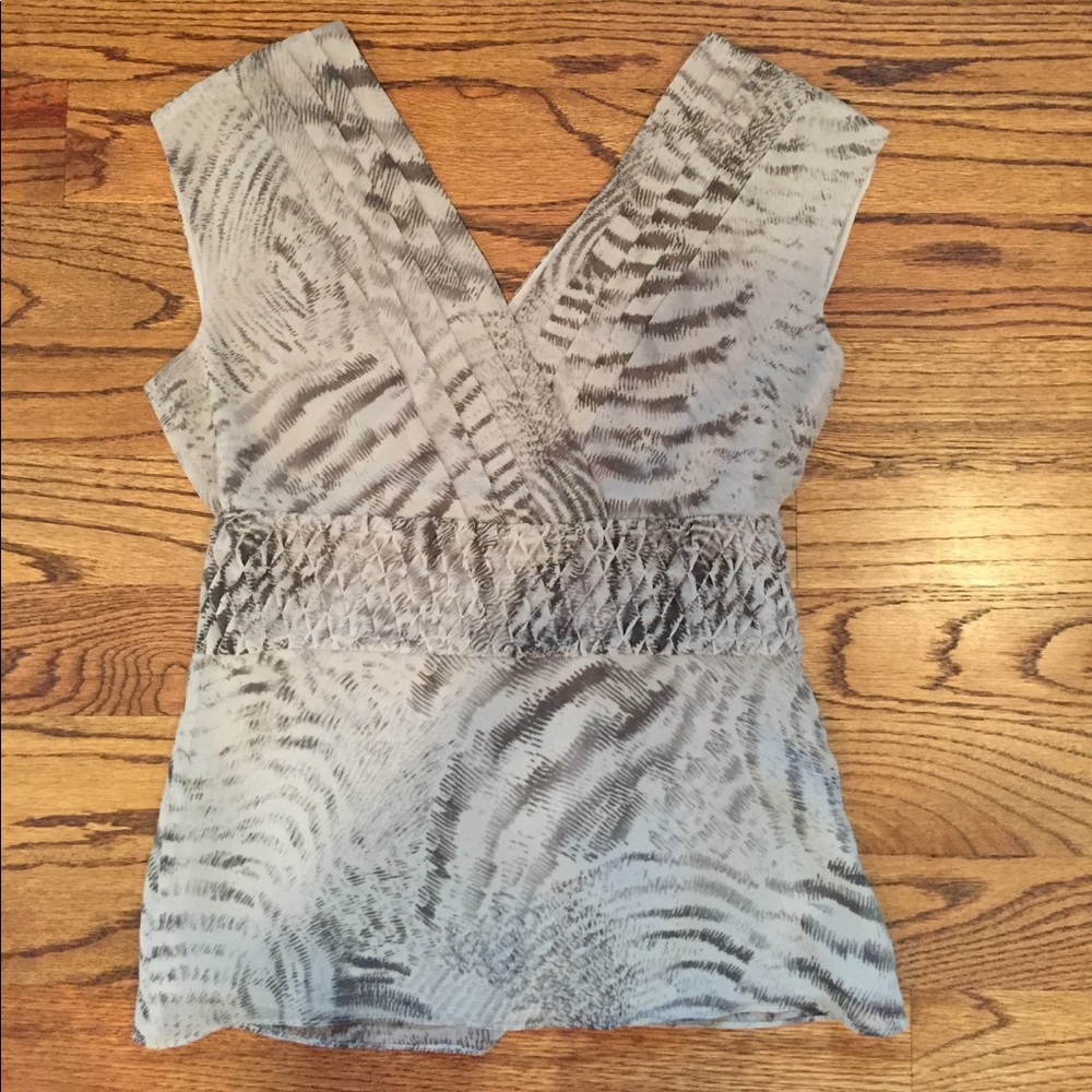 Gorgeous double lined deep v-neck blouse