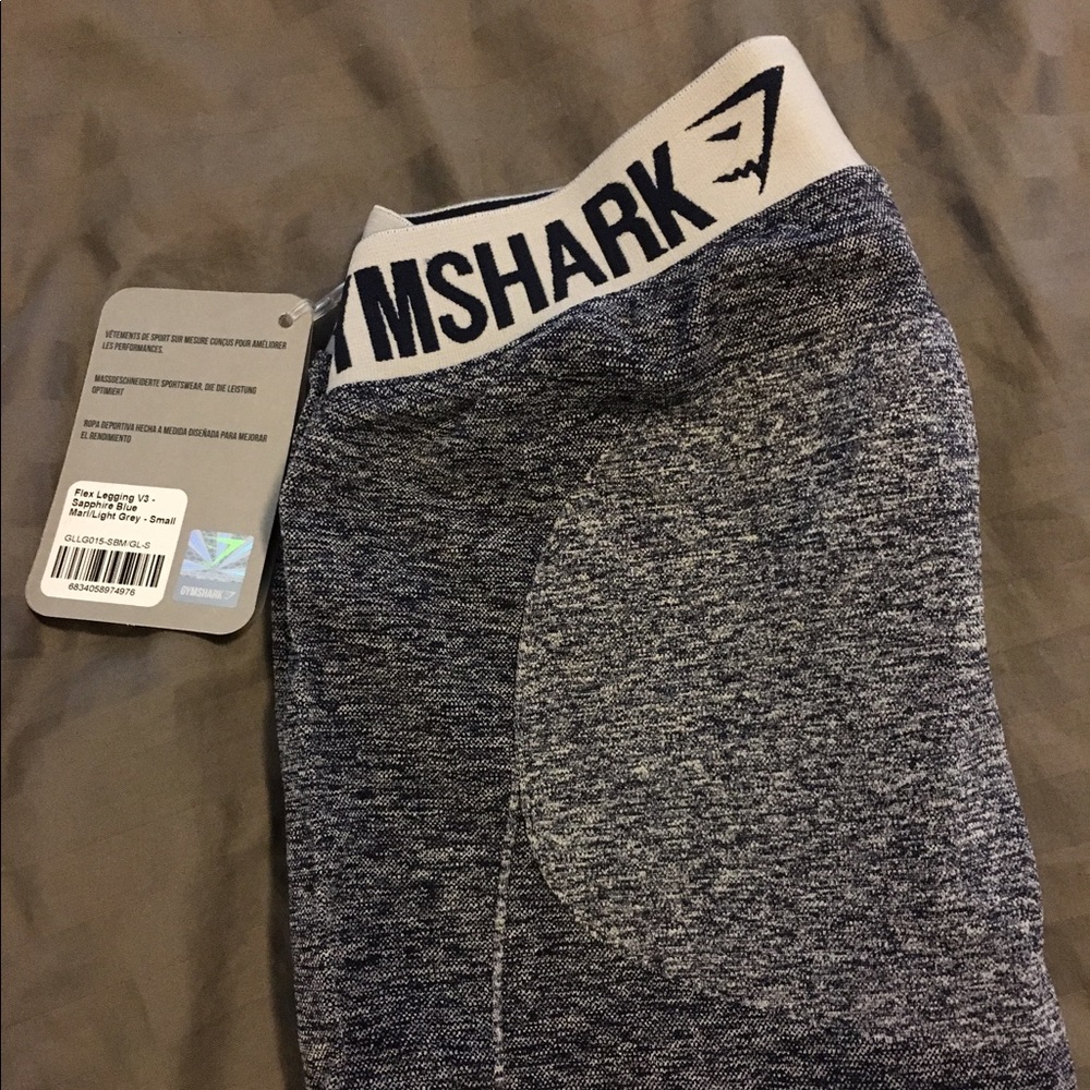 Sapphire Marl/Grey full length Flex leggings SMALL